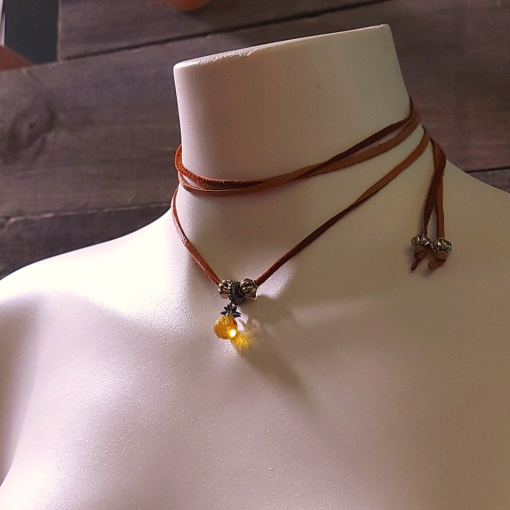 Leather necklace